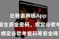 比特派跨链App 用户不错诞生资金密码、绑定谷歌考据码等安全阵势