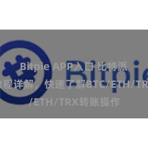 Bitpie APP入口 比特派钱包转账教程详解，快速了解BTC/ETH/TRX转账操作