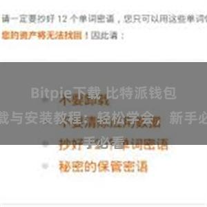 Bitpie下载 比特派钱包下载与安装教程：轻松学会，新手必看