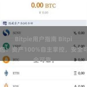 Bitpie用户指南 Bitpie钱包：资产100%自主掌控，安全可靠。