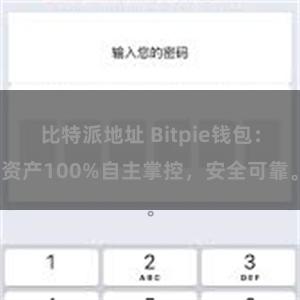 比特派地址 Bitpie钱包：资产100%自主掌控，安全可靠。