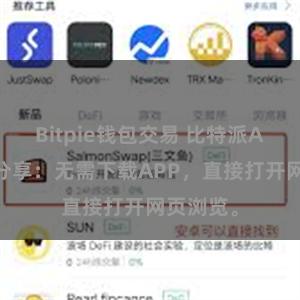 Bitpie钱包交易 比特派APP直链分享：无需下载APP，直接打开网页浏览。