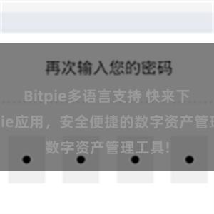 Bitpie多语言支持 快来下载Bitpie应用，安全便捷的数字资产管理工具!
